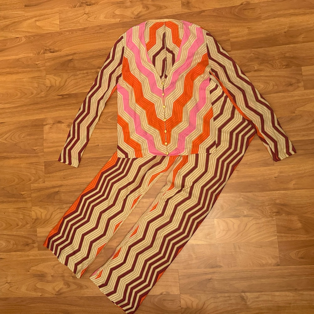 Vintage Missoni Zigzag Palazzo Suit